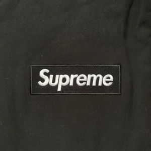 White on Black Box Logo Hoodie